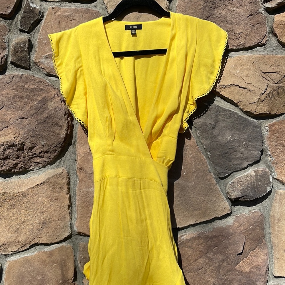 AFRM Revolve Ruffle Wrap Dress XS - Picture 6 of 8